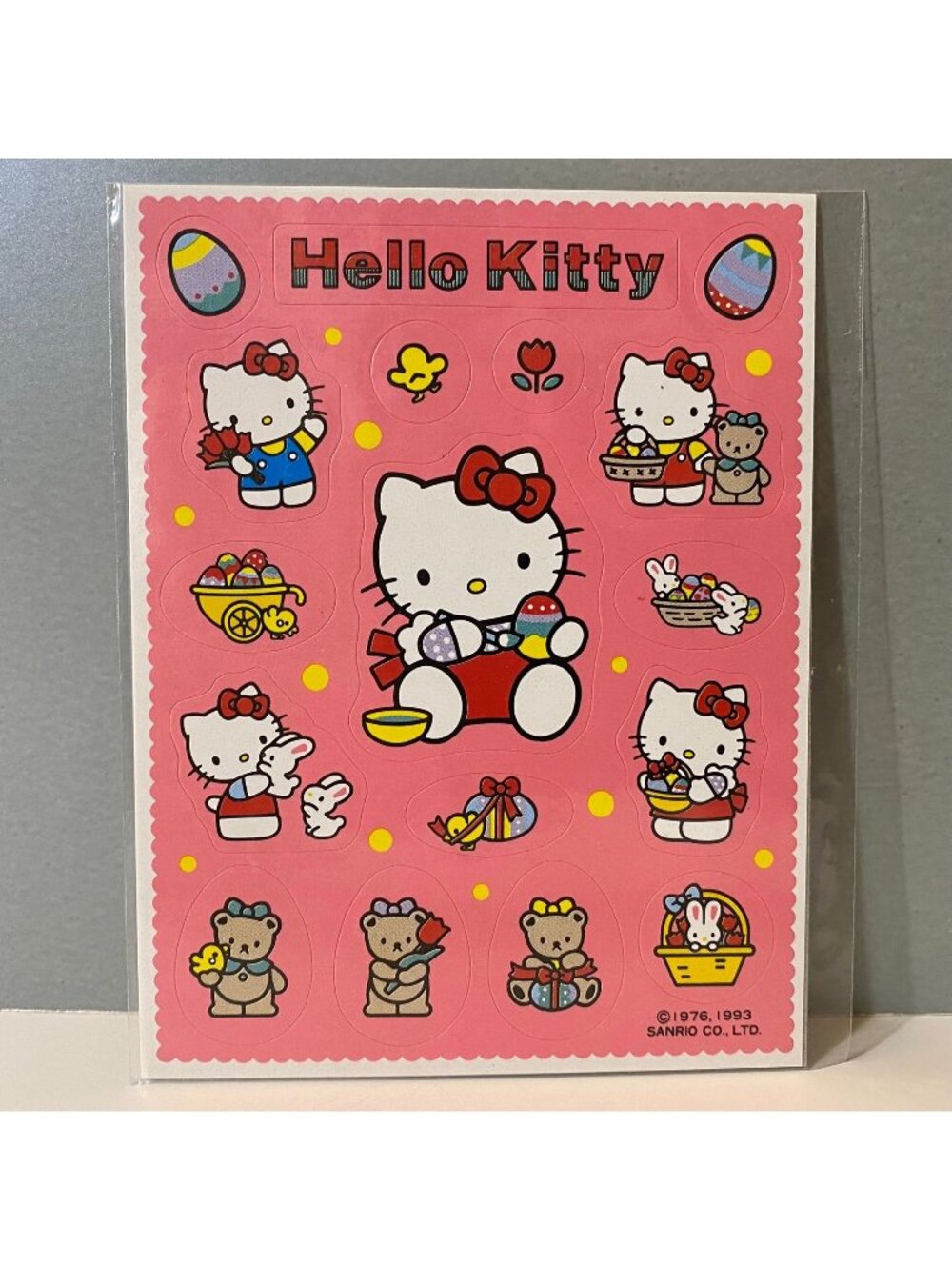 Vintage Sanrio 1993 Artbloom Hello Kitty Easter Stickers
